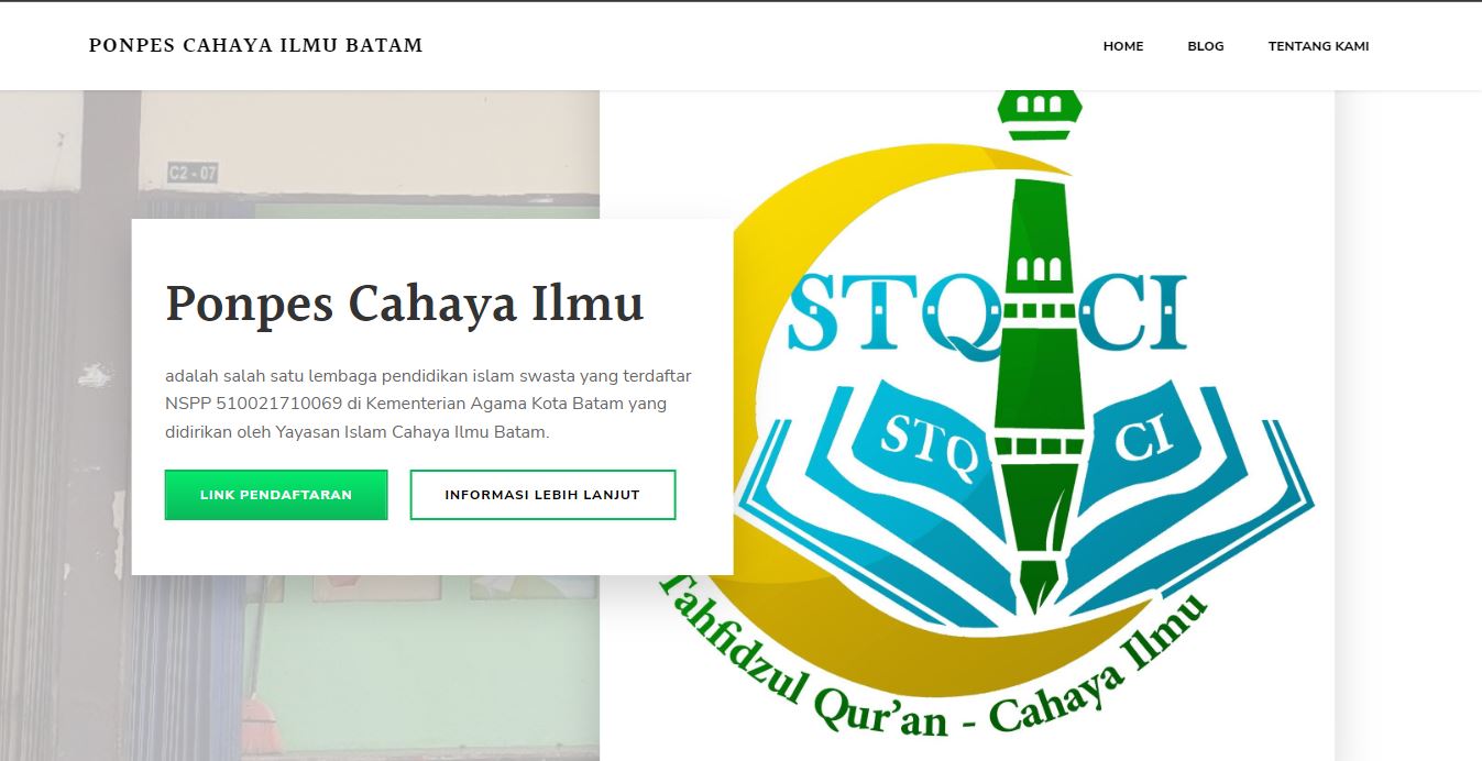 School Website - Cahaya Ilmu Batam